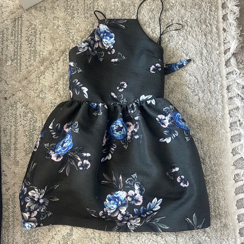 Homecoming floral black dress